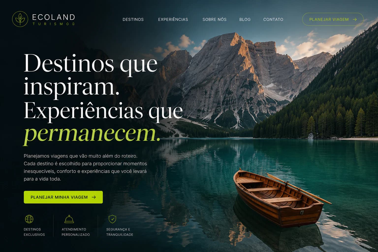 Conceito demonstrativo de site profissional 2